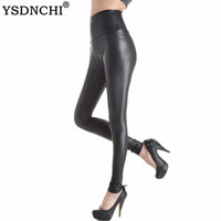 YSDNCHI Sexy Legging Punk czarne spodnie obcisłe moda czarna wysoka talia Legging Stretch Plus rozmiar leginsy Push-Up 3
